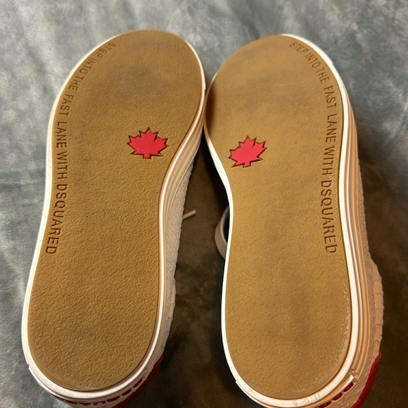 DSQAURED2 Python Embossed Leather Sneakers, Red/White Size 43 - Picture 6 of 6